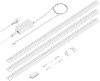 ledscom.de SIRIS LED Unterbauleuchte Touch-Dimmer 90cm weiß matt, 3er Set (SET-3503-W)