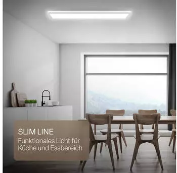 B.K.Licht LED Panel Flach 98x20cm 36W 4800lm 4000K Neutralwei&szlig; IP44 (BKL1659)