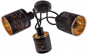 ETC Shop Deckenleuchte Rondell RGB LED Fernbedienung schwarz-gold, 40cm