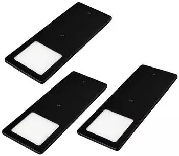 Kalb LED Unterbauleuchte Einbauspot 5W neutralwei&szlig; schwarz, 3er Set