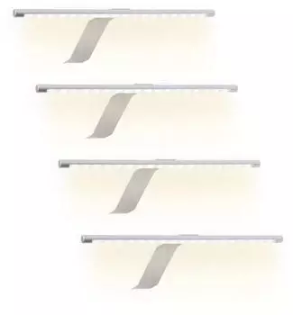 Kalb LED Kleiderschrankleuchte Aufbauleuchte warmweiß 4er-Set mit Fußschalter (CL002LM_WW4)
