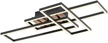 JUST LIGHT LED-Deckenleuchte 20,5W 3000lm 3000K Holz/Schwarz (14051-79)