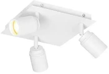 QAZQA Ducha Badezimmer-Deckenstrahler 3-flammig quadratisch IP44 wei&szlig; (105232)