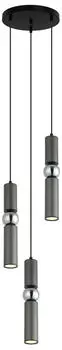 Italux Isidora Pendelleuchte 3xGU10 Anthrazit/Chrom (PND-14290-3-GR)