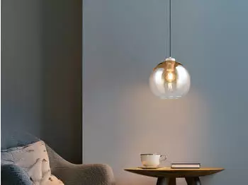 Trio LIORA Pendelleuchte Glas amber, &Oslash;25cm (R36601013)
