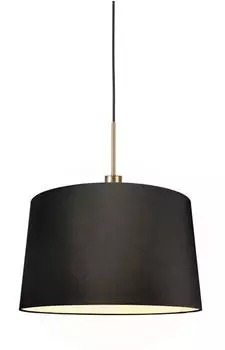 QAZQA Combi Pendelleuchte mit Schirm &Oslash;45cm, Textil, Schwarz/Bronze (94155)