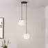 Home Deluxe SUNA Hängeleuchte Glas, 2-flammig, weiß
