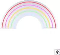 JUST LIGHT LED Wandleuchte "NEON-RAINB" LED-Board 1 Stk. Warmwei&szlig;