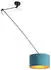 QAZQA Blitz Pendelleuchte Veloursschirm Blau/Gold, Messing (98657)