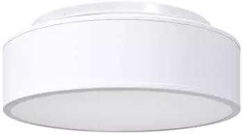 vidaXL Deckenleuchte Einbaumontage Wei&szlig; &Oslash;38cm Stoff E27