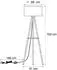 QAZQA Lou Stativ-Stehlampe Holz, grüner Schirm 50cm (111190)