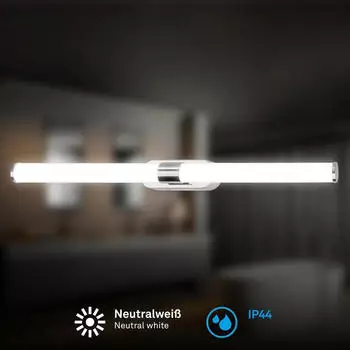 Briloner Runt LED-Spiegelleuchte 9W 60cm Chrom IP44 (2191118)