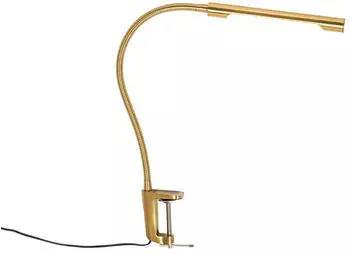 QAZQA Lionard Klemm-Schreibtischleuchte LED dimmbar Messing (105653)