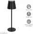 Nedis Dimmbare Tischlampe 1.8W 150lm 3000-6000K IPX4 Akkubetrieben (LTOUT05BK)