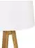 QAZQA Tripod Classic Stehlampe Holz, Leinenschirm weiß, 136cm (104128)