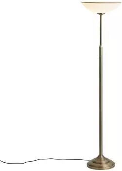 QAZQA Katarina Klassische Stehleuchte Opalglas Bronze (110373)