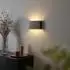 QAZQA Otan Moderne Wandleuchte Gunmetal 2-flammig (109060)