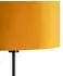 QAZQA Parte Fl Stehlampe mit gelbem Samt-Schirm, Schwarz/Gold, 60W (98585)