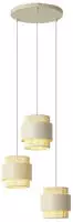 Qazqa Moderne H&auml;ngelampe Beige Mit Seil 3-lichter - Kora