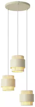 QAZQA Kora Pendelleuchte Beige mit Seil, 3-flammig, E27 (110377)