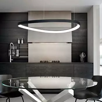 IDEAL LUX Gemini SP D105 ON-OFF LED-Pendelleuchte 78W 2700K Schwarz (341620)