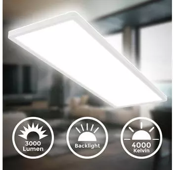 B.K.Licht LED Panel Deckenleuchte Flach Indirektes Licht 4000K 58cm (BKL1602)