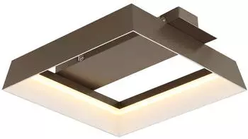 Globo Syrakus LED-Deckenleuchte Metall kaffeefarben opal 26cm (Syrakus)