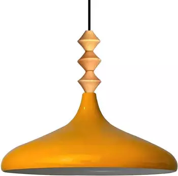 Bamyum Champion Pendelleuchte Holz/Metall E27 &Oslash;35cm Gelb (BMM2066XXXQ03)