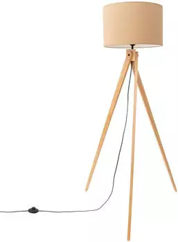 Sollux Natt Stehleuchte Stoff/PVC/Holz Beige E27 15W (SL.1905)
