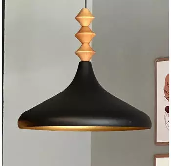 Bamyum Champion Pendelleuchte Holz/Metall E27 &Oslash;35cm Schwarz (BMM2066XXXQ01)