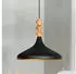 Bamyum Champion Pendelleuchte Holz/Metall E27 Ø35cm Schwarz (BMM2066XXXQ01)