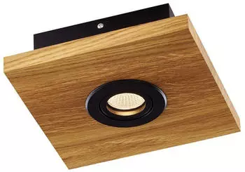 HerzBlut Lennon Deckenleuchte, Holz, 20cm, GU10 (12510S)