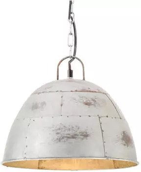 vidaXL H&auml;ngelampe Industrie Vintage Rund 25W E27 31cm Silber (320546)