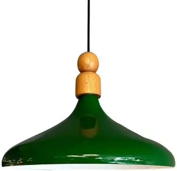 Bamyum Champion Pendelleuchte Holzperlen, &Oslash;35cm, E27, gr&uuml;n