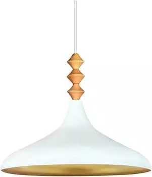 Bamyum Champion Pendelleuchte Holz/Metall, &Oslash;35cm, wei&szlig;, E27 (BMM2066XXXQ02)