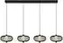 Globo ASTARI LED-Hängeleuchte Metallgeflecht schwarz, 4-flammig, 20W warmweiß (ASTARI)