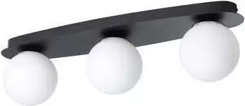 Eglo Castrovido Deckenleuchte schwarz, 3-flammig, IP44, warmwei&szlig; (902092)