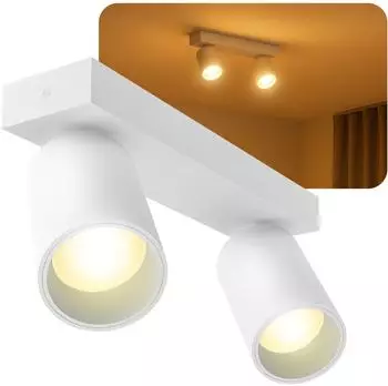 SSC-LUXon NUVIO Deckenstrahler 2-flammig, wei&szlig;, GU10 3W 3CCT