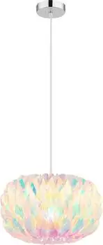 Globo JUANA Pendelleuchte, Metall, chrom, h&ouml;henverstellbar, &Oslash; 35 cm (JUANA)