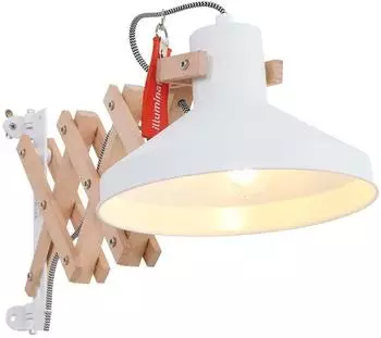 Steinhauer Woody Wandleuchte Holz, beweglich (7900BE)