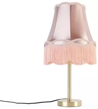 QAZQA Simplo Tischlampe mit Granny-Schirm, rosa, &Oslash; 30cm (107304)
