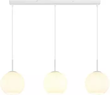 Globo ANDRE Pendelleuchte 3-flammig, wei&szlig;, Metall/Glas, h&ouml;henverstellbar (51064247-0)