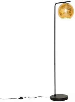 QAZQA Bert Stehleuchte schwarz, goldenes Glas (106779)