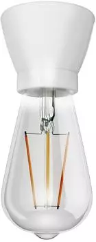 ledscom.de MINZ Porzellan-Lampenfassung rund, weiß + LED-Lampe 240lm, extra-warmweiß (SET-6469-WW)