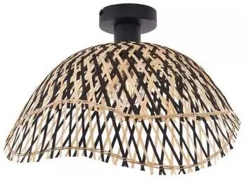 QAZQA Alka Art-Deco-Deckenleuchte, schwarzer Bambus, &Oslash;40cm (108607)