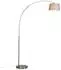 QAZQA Arc Basic Bogenlampe Stahl grau, Smart WiFi E27 (104630)