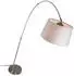 QAZQA Arc Basic Bogenlampe Stahl grau, Smart WiFi E27 (104630)