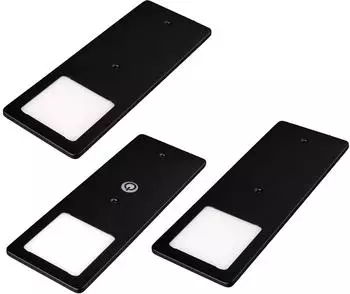 Kalb LED Unterbauleuchte schwarz 5W, Touch-Dimmer, 3er Set warmwei&szlig; (KA220016_S3)