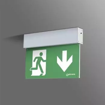 Beltrona LED-Notausgangsleuchte Deckenmontage, Aluminium, Ø 27cm (MEXM82503)
