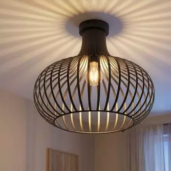 Globo LED-Deckenleuchte Metallgeflecht rostfarben &Oslash;40cm